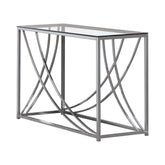 Coaster Lille Glass Top Rectangular Sofa Table Accents Chrome Model 720499